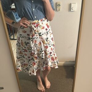 Cotton blend wrap skirt
